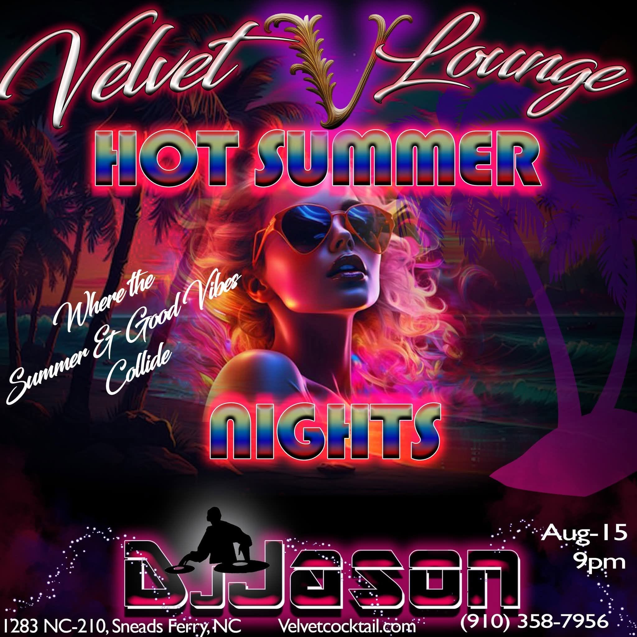 DJJR Entertainment event flyer for weekly trivia nights at the Velvet Lounge in Sneads Ferry, North Carolina